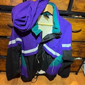 Frank Shorter Purple and Teal Windbreaker